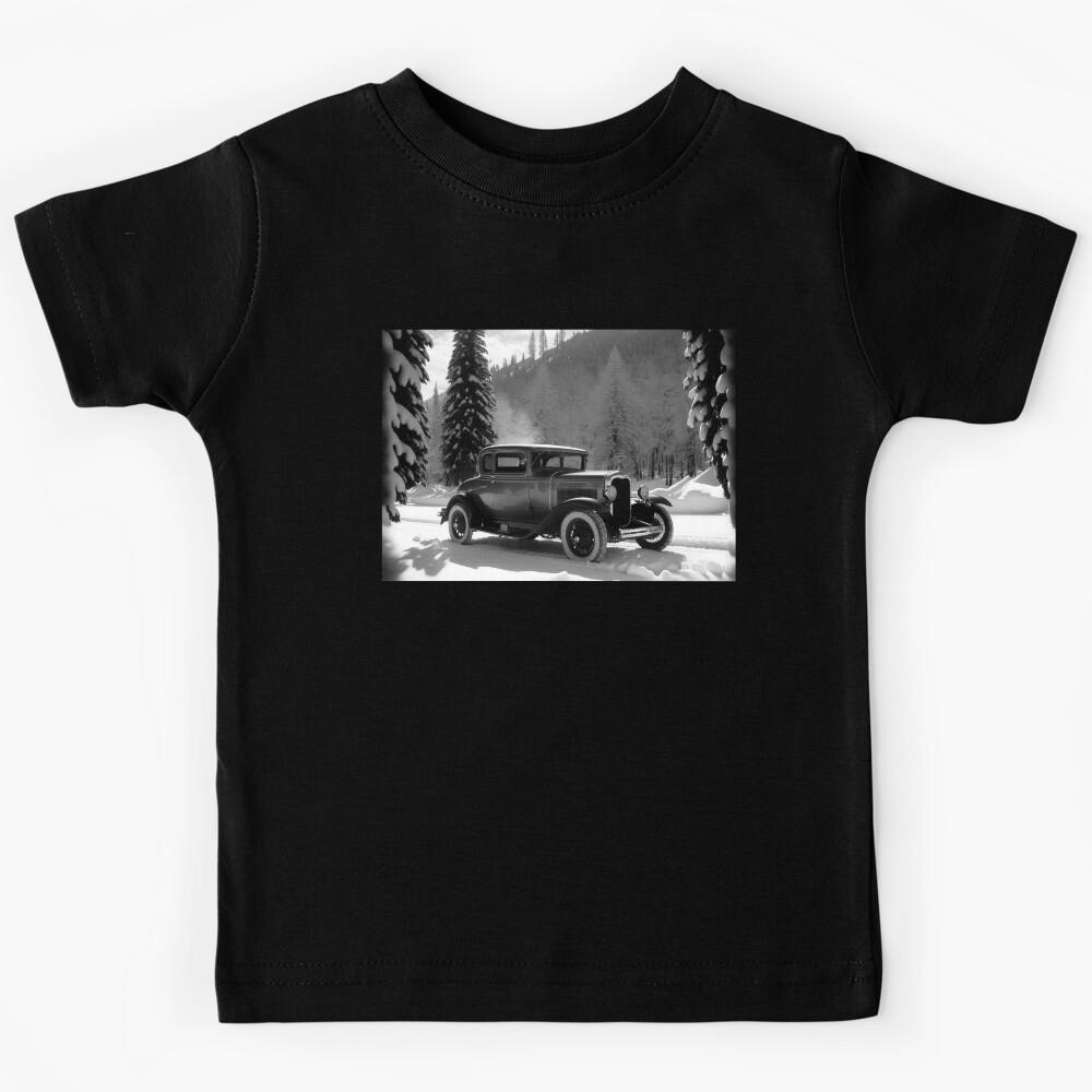 Winter Hot Rod: Snow and Steel #20, a perfect gift for all American Hot Rod fans Kids T-Shirt 140