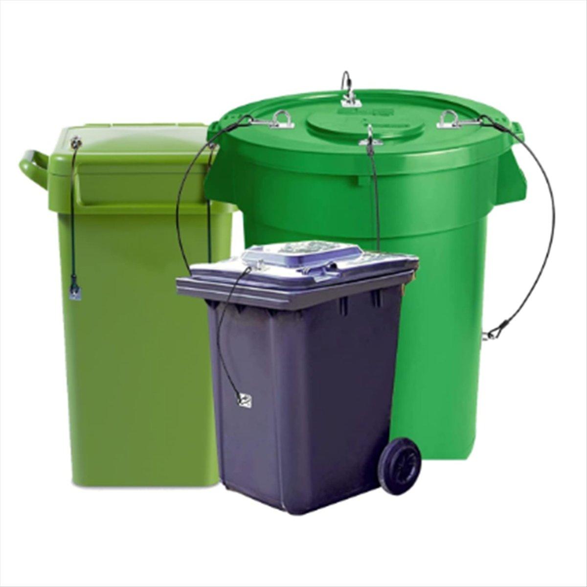 

BHBL Straps Attach to Black Bear Proof Trash Can. Works Great for Bears, Raccoons, Opossums Lizards,Animal Trash Can Lid Lock China Mainland