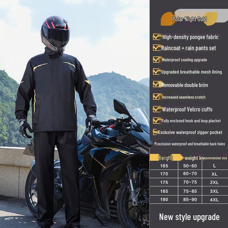 Men's Stormproof Split Motorcycle Rain Suit for Riders