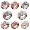 Petal Stretch Ring Multicolor Opening Ring Fashion Flower Ring  Girl