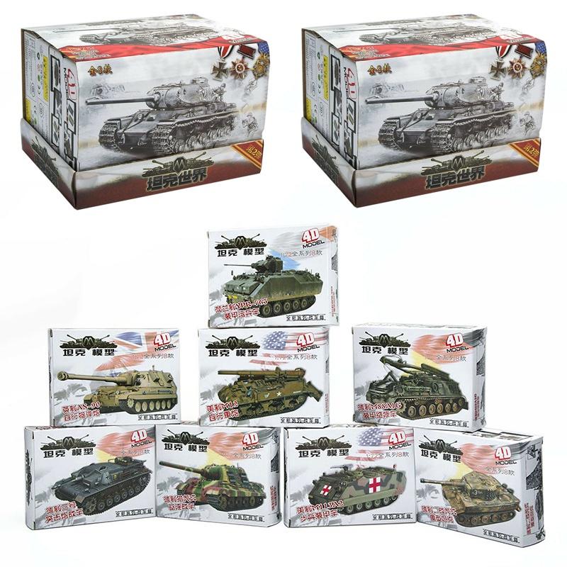 8pcs 172 4d Assemble Tank Heavy Weapons Armor Plastic Model Us  Germany Kits