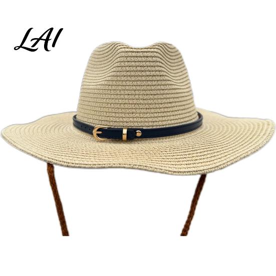 Beach Hat Accessory Faux Leather Fedora Hatband 0.39" Width Cowboy Band 27 Strap Inch Adjustable Band Replacement for Women Men Panama Cowgirl Hats