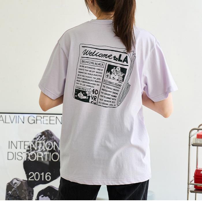 BT21 City Edition Short Sleeve T-Shirt Purple LA