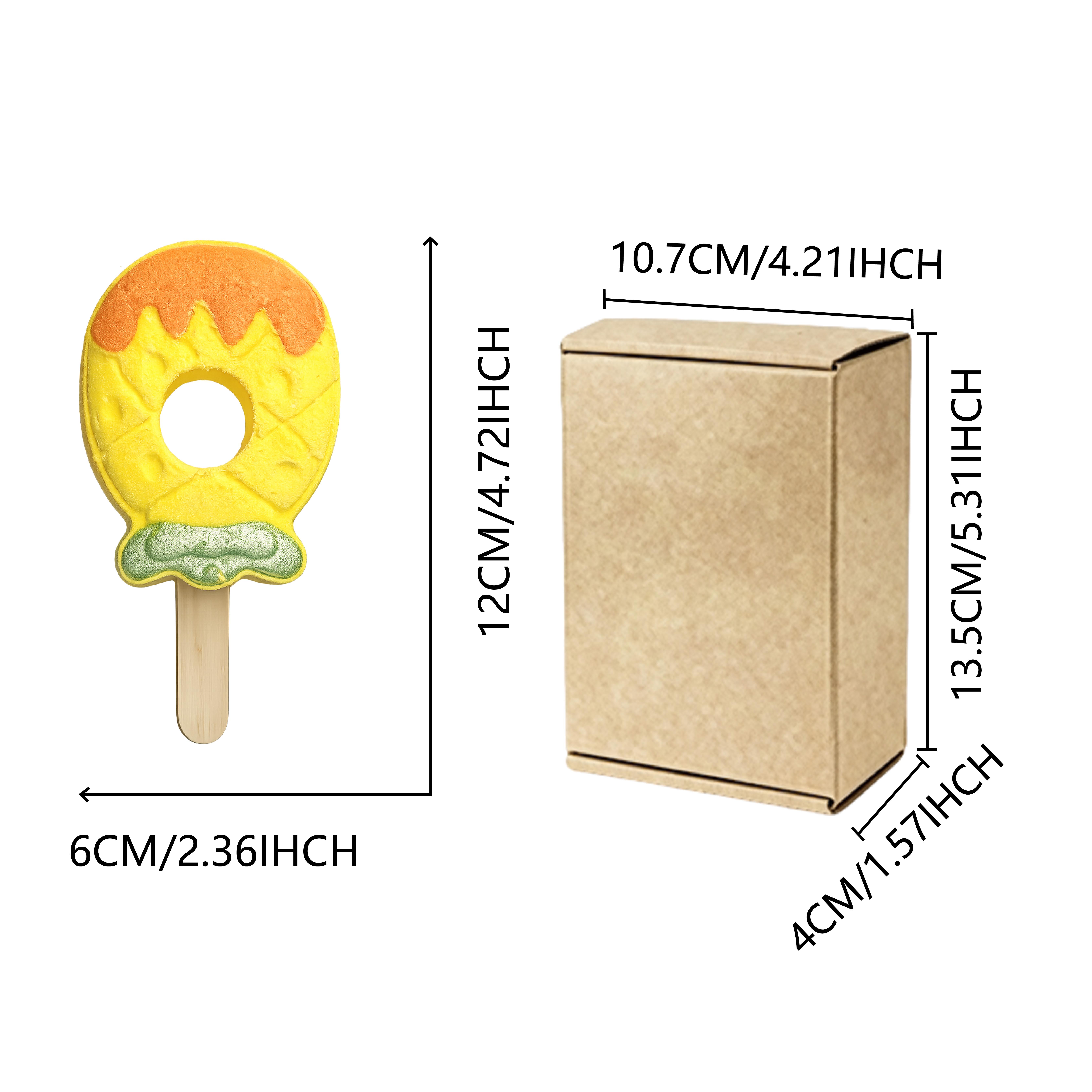 

Lollipop Bath Bomb - Fun & Gentle Body Cleansing Soak - Delicate Care with Lasting Fragrance for Daily Bath Pineapple
