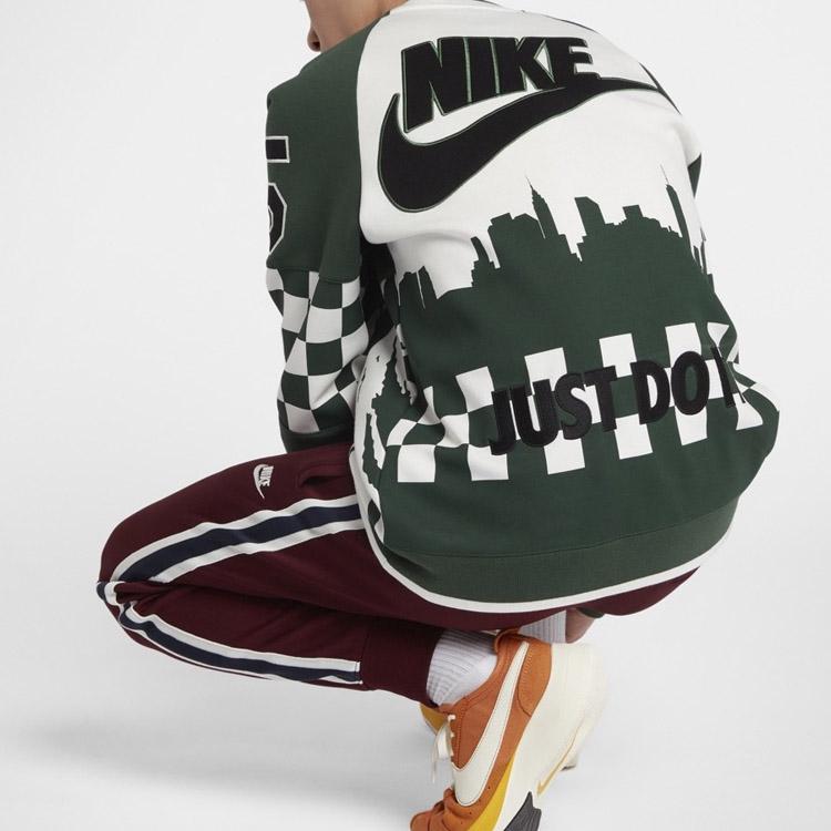 Nike Colorblock City Edition Hoodie Men Tops Green AR1984-133