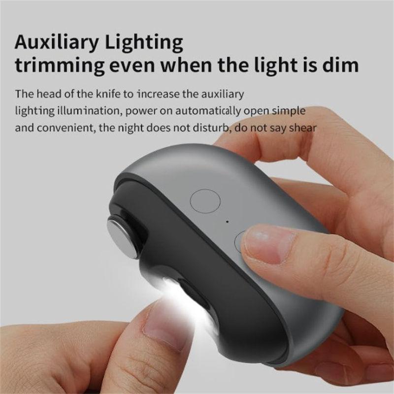 Electric Nail Clipper Easyclip Smart Nail Clipper with LED Light for Adult Children Kids Nail Grinder
