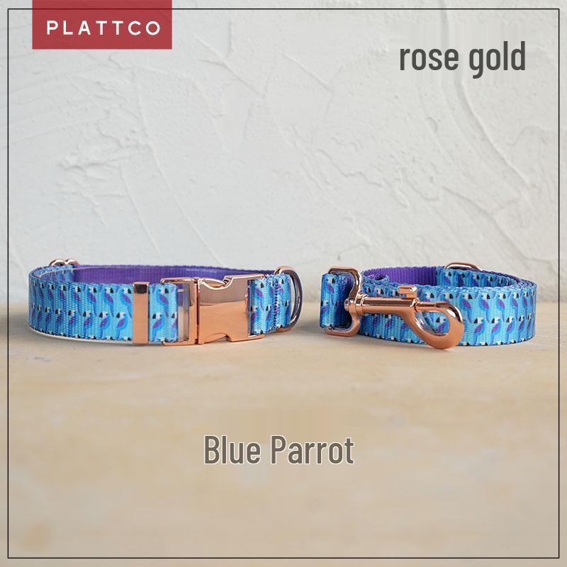 PLATTCO Soft & Comfortable Pet Dog Collar with Leash and Metal Buckle - Model PDC315 XS