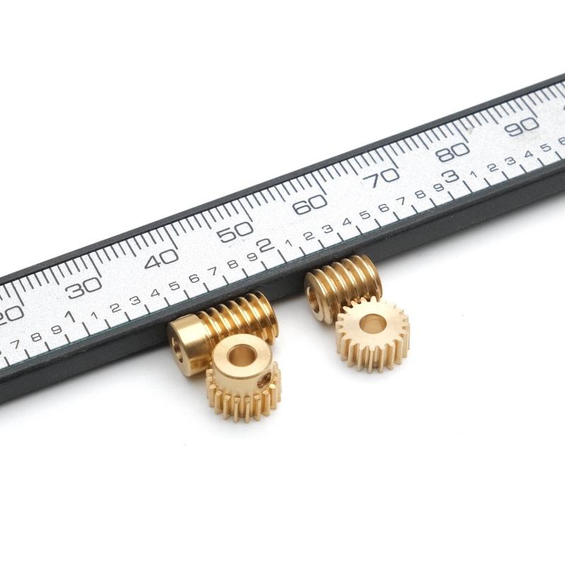 3mm Robot Chassis Worm Gear M0.4 1/20 Axis Center 6.98mm For Small instruments Transmission Educational Toy Both 3mm hole