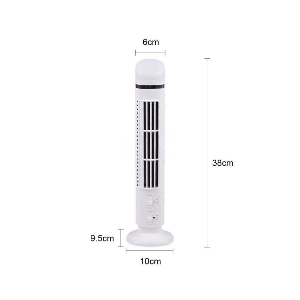 Ventilatore a Torre LED 2 Velocità Stand Ventilatore a Torre Elettrico Portatile da Pavimento per Soggiorno Camera da Letto Bianco