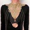 Gold Lace Trim Multi-Layer Fashionable Tassel Necklace For Women Body Chain Jewelry Accessory Elegant Trendy Jewelry