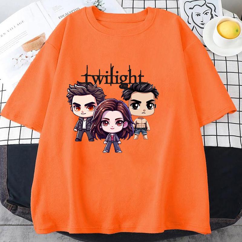 

Новая женская мужская модная футболка с коротким рукавом, футболка с принтом «Сумерки», повседневная свободная летняя прохладная футболка, топы XL