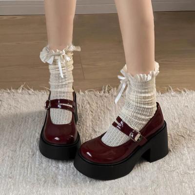 Wear-resistant Heightening Fashionable Foreign Style Versatile Mary Jane Shoes Women's Spring 2025 New Non-slip Niche Platform Single Shoes