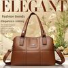 Soft Leather Splicing Large-capacity Handbag Women's Shoulder Bag