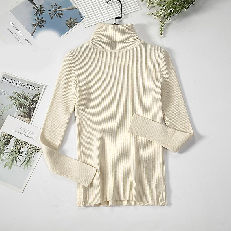 Dámské svetry s rolákem Pletené měkké svetry Kašmírové svetry Základní jednobarevné měkké svetry Dámské Podzim Zima Běžné Top