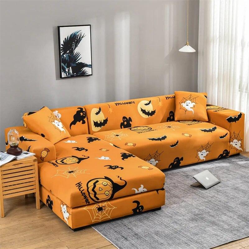 Geometric Printed Couch Cover Sofa Cover Elastic Slipcovers for Pets Chaselong Protector L Shape Anti-dust Machine Washable 1PC