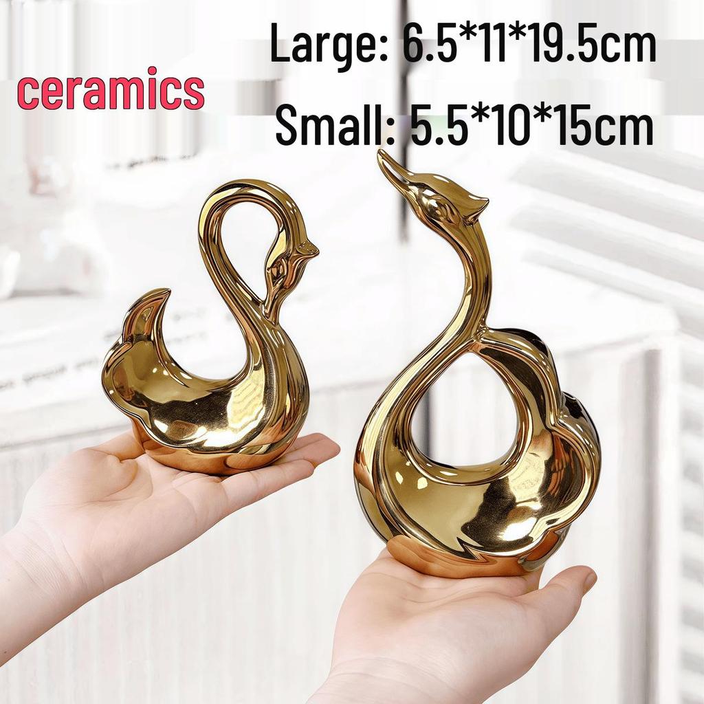 Figuritas de Cisne de Lujo: Decoración Elegante para Entrada, Sala de Estar o Armario
