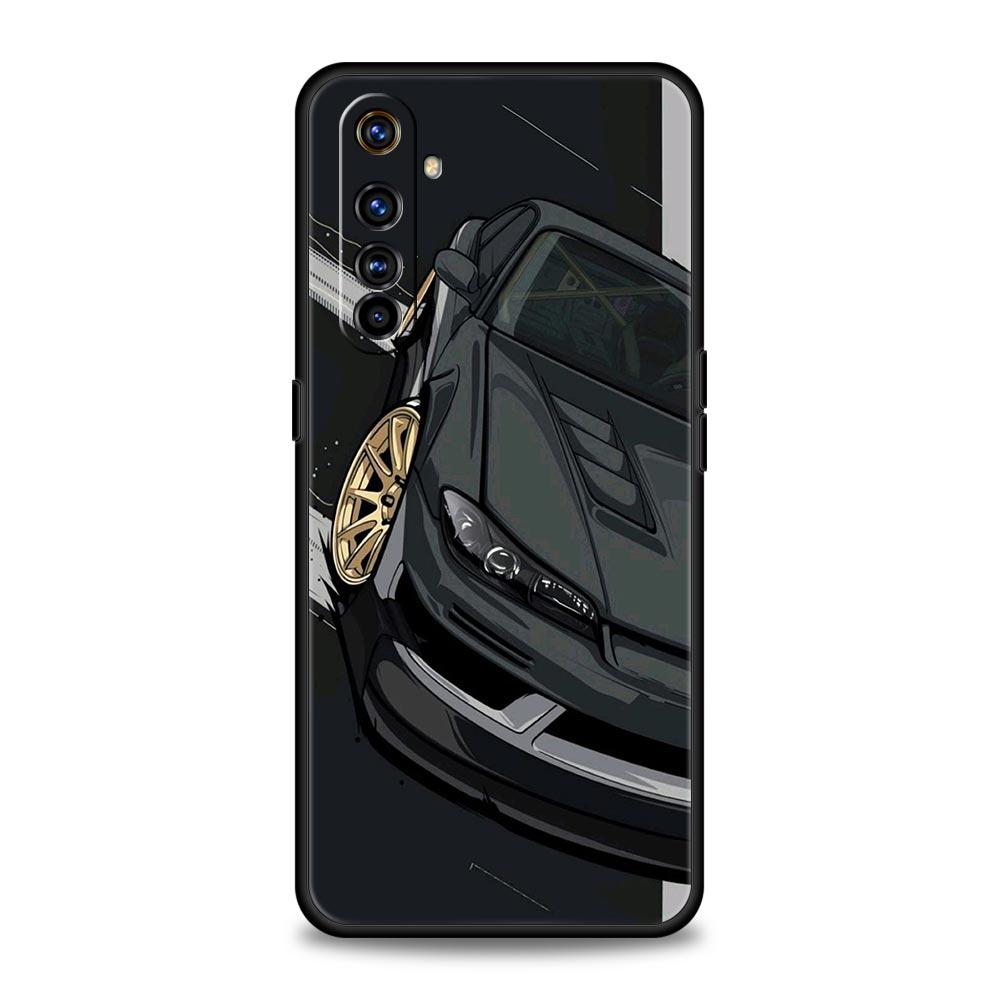 Japan JDM Sports Cars Case For Realme 12 11 10 9 8 5G 7 6 GT5 GT3 GT2 Pro Plus C21 C11 C25 C35 For Realme GT Neo 2 3 3T 5 Cover