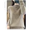 Women S Half Turtleneck Rhinestone Knitted Sweater Long Sleeve Base Layer