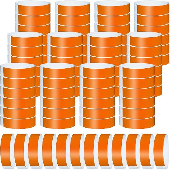 1200 Pcs Plastic Paper Wristbands for Events Neon Color Wrist Bands Concert Identification Wristbands Paper Bracelets Wristbands Party Hand Bands