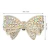 Bow Shoe Clip 3.5in Long 2.4in Wide Detachable Shiny Durable Light Bowknot Shoe Buckle for Wedding Party DIY