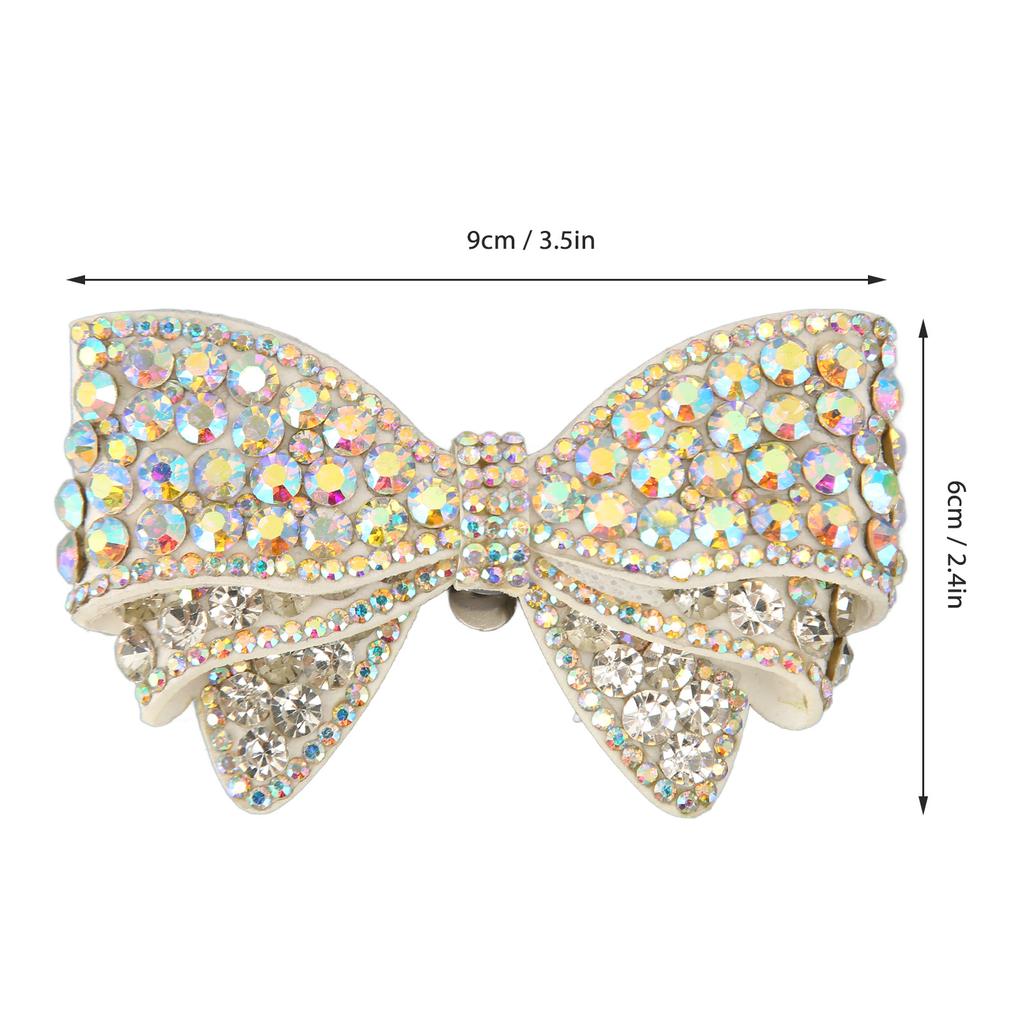 Bow Shoe Clip 3.5in Long 2.4in Wide Detachable Shiny Durable Light Bowknot Shoe Buckle for Wedding Party DIY