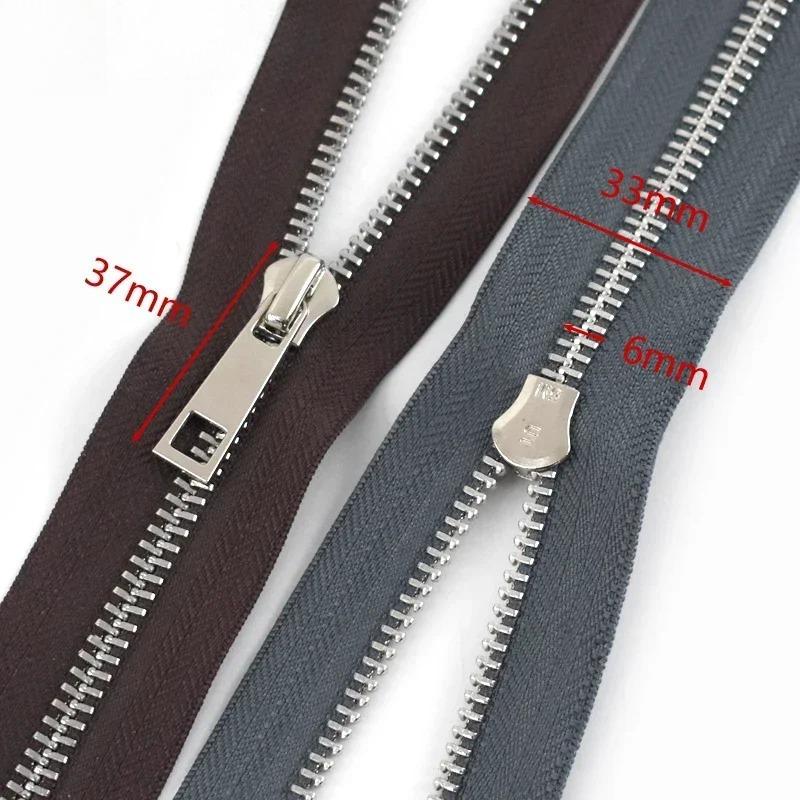 Meetee 5# Metal Zipper 40/50/60/70/80cm Single Slider Open-end Zippers Clothes Closures Zips Repair Kit DIY Sewing Accessories
