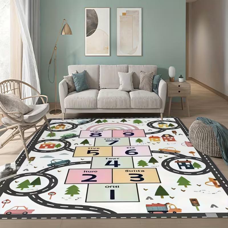 New To Printed Carpet Beautify The Space Anti-slip Sound Insulation Living Room Bedroom Area Can Used Mat Kids Gifts