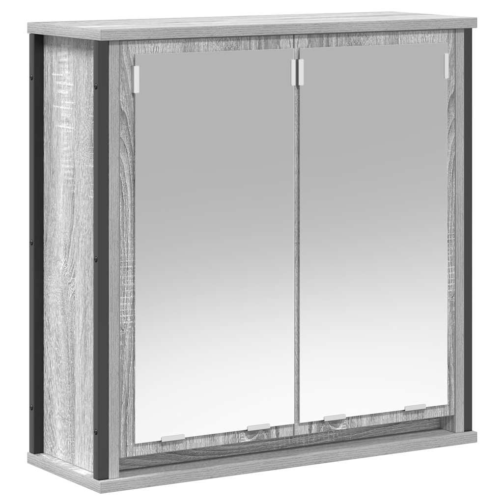 2 Piece Bathroom Furniture Set Grey Sonoma Particleboard