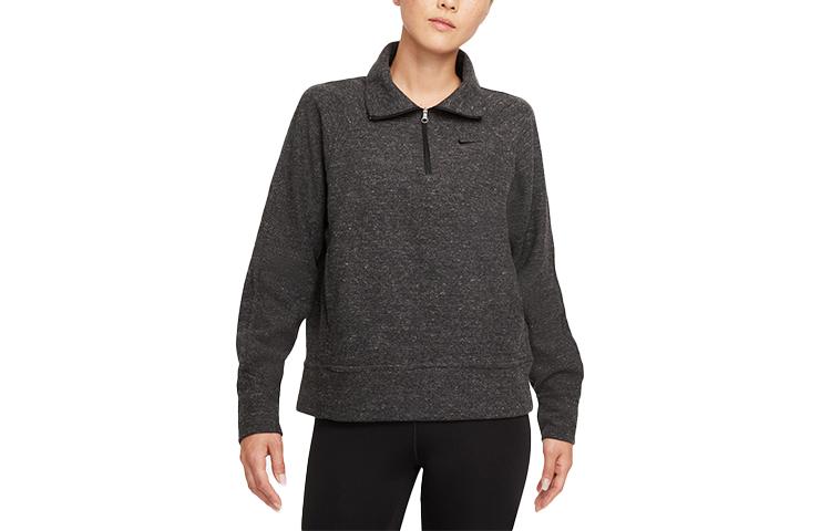 Nike Sweatshirts Women s Black Stand Collar Moderate Regular DM8184-032 XL