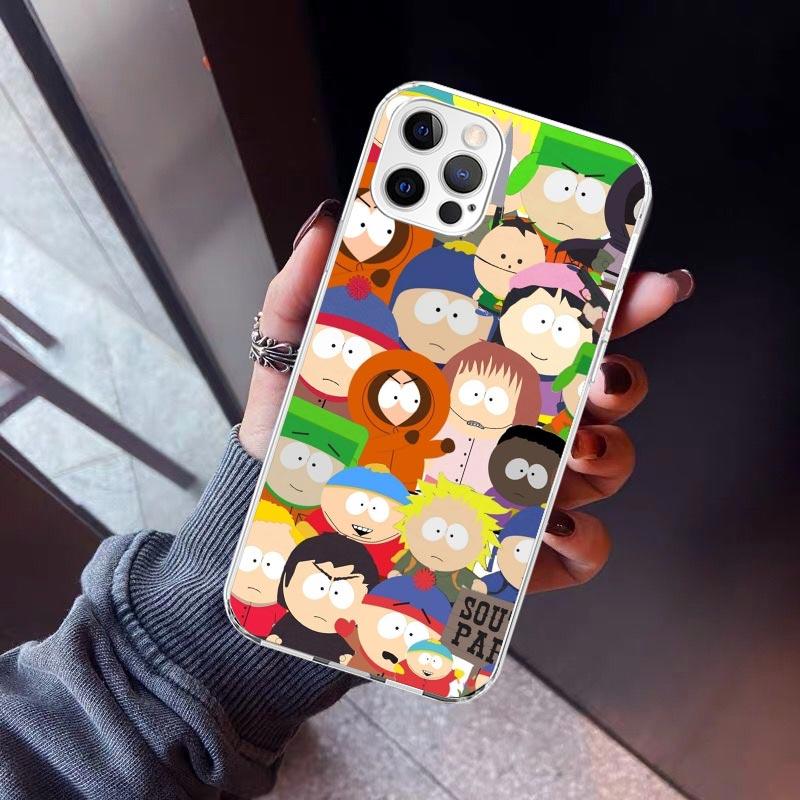 

Cartoon S-South P-Parkes Phone Case For iPhone 17 Air 11 13 Mini 14 15 Plus 16 12 Pro Max 16E SE 7 8 Pattern Soft TPU Back Cover iPhone 16