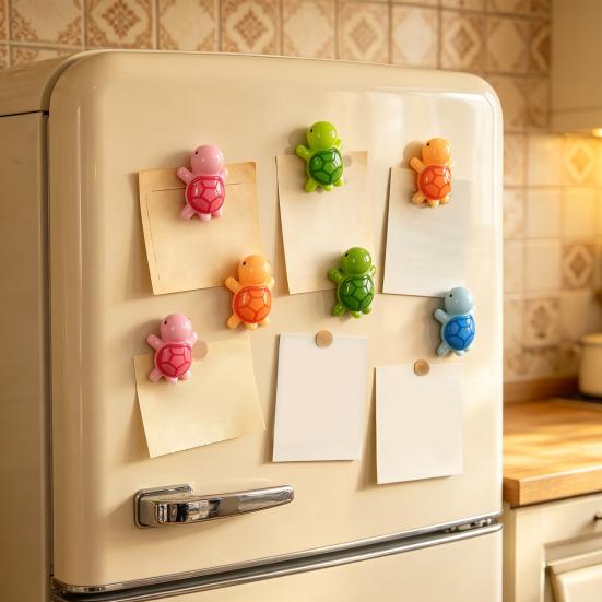 3D Fridge Magnet 5Pcs Mini Resin Turtle Refrigerator Magnet, Colorful Tortoise Kitchen Home Office Locker Decorative Accessories Magnets
