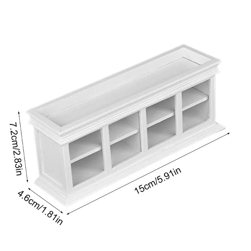 Dollhouses Furniture Bakery Cabinet Rack for 1/12 Scale Dollhouses Cake Counter Display and Scene Decoration Accessory