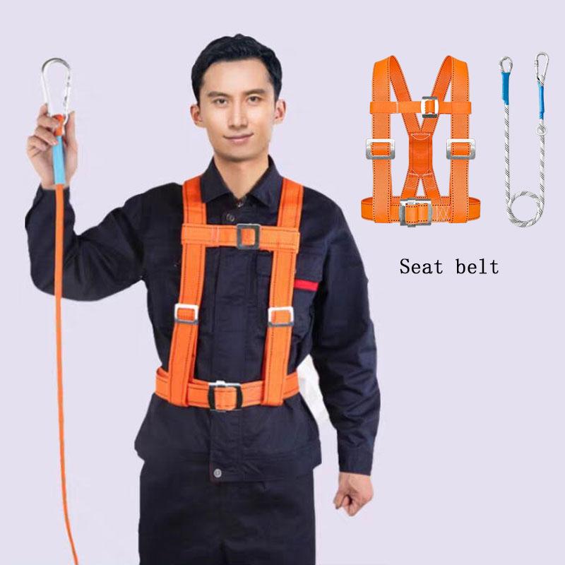 Safety Harness Fall Protection Roofing Work Harnesses Full Body Safety Harness Construction Wear-resistant Thickened Sling Rope