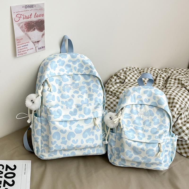 High School Students' Schoolbags Women's New Fashion Leopard Print Large Capacity Backpack Trend Joker Travel Backpack.