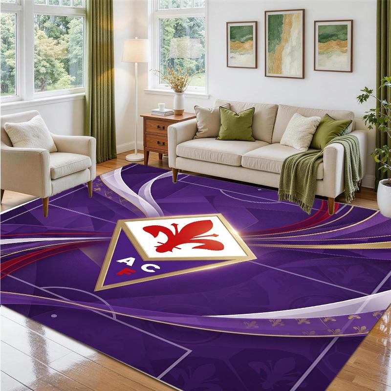 Fiorentina FC Design Crystal Velvet Rug Soft Decorative Mat for Bedroom Entrance