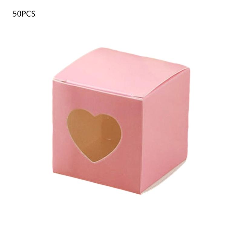 

Christmas Gift Box Heart Shaped Candy Box Elegant Paper Gift Box for Parties and Celebrations рожевий