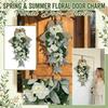 48cm Spring/Summer Floral Wreath For Home, Front Door, Dining Room, Wall Hanging, Door Hanging