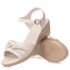 Fashion AIYUQI Sandals Women Wedge 2024 New Soft Leather Women Summer Sandals Mid Heel Middle-aged Large Size Mom Sandals Woman