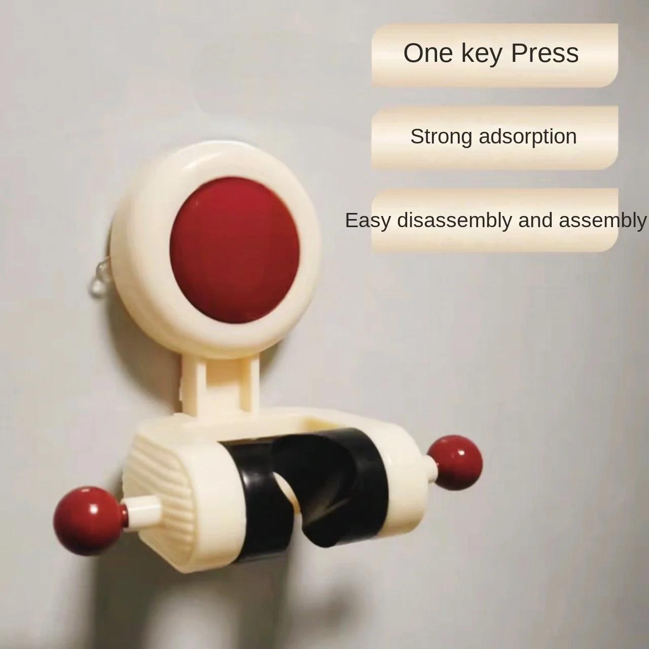 

1pc adjustable suction cup base, no need for punching,adjustable height,360°rotation,waterproof design,bathroom home accessories красный