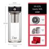 Double-Walled Antibacterial Tea Infuser Glass Bottle