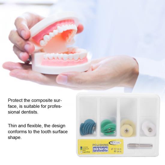 AZDENT Dental Composite Finishing Polishing Discs Wheel Mandrel Stripes Teeth eB