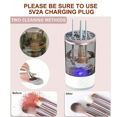 Tragbarer elektrischer Make-up-Pinselreiniger für Damen, Make-up-Pinsel-Reinigungswerkzeug mit automatischer USB-Reinigung von Make-up-Pinseln
