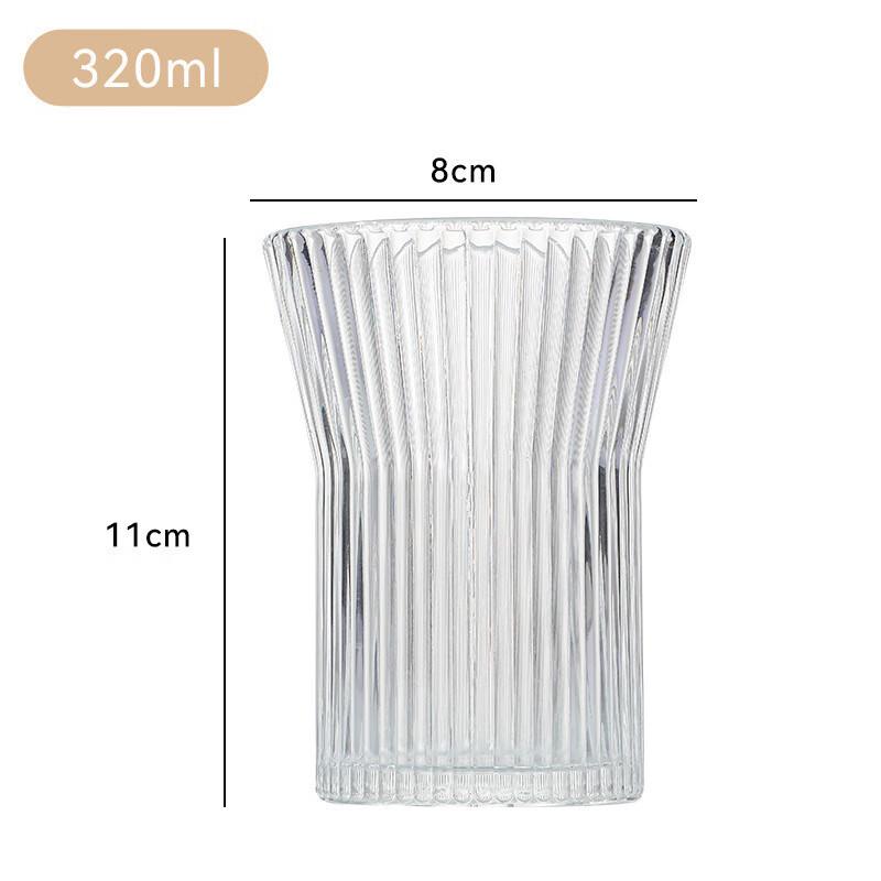 CH Vertical Striped Glass Mug (320ml) 320ml