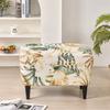 1PC Nordic Floral Ottoman Cover Spandex Rectangle Footstool Cover All-inclusive Sofa Footrest Slipcover Protector housse de pouf