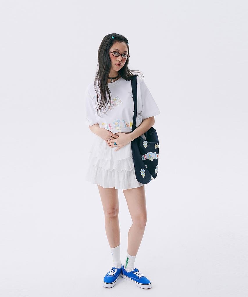 JUNEJUNE SPACE June Drawing T-Shirt_White