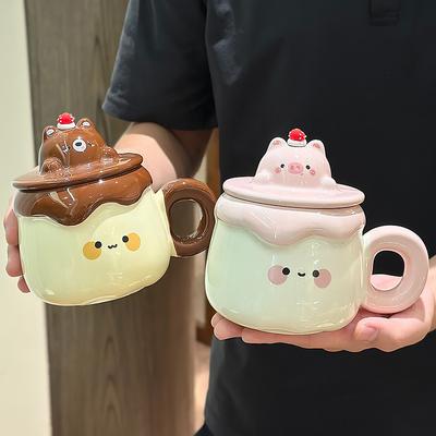 Tasse à Pudding Mignonne Créative Tasse à Café en Céramique Tasses Drôles Tasse à Thé Tasses Insolites Cadeau Personnalisé Vaisselle Noël Bière Bar