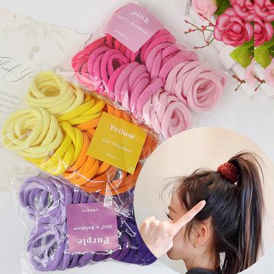 50 PZ/Set Donne Ragazze Elastici Base per Capelli 4cm Semplici Scrunchies Fascia Elastica Corde per Capelli Legami Coda di Cavallo Accessori per Capelli Copricapo