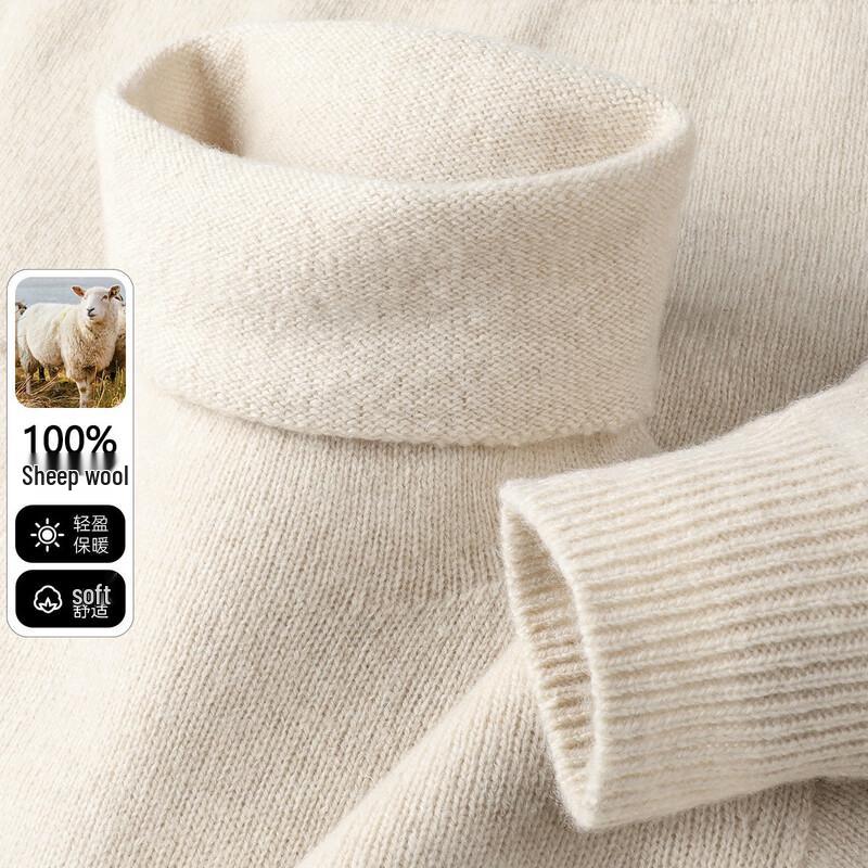 SNOWFLYING Women's Turtleneck 100% Wool Sweater