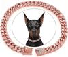 Fashion Jewelry Accessories Luxury Gold Cuban Chain Necklace Rhinestone Dog Collar For Small Medium Large Dogs French Bulldog
