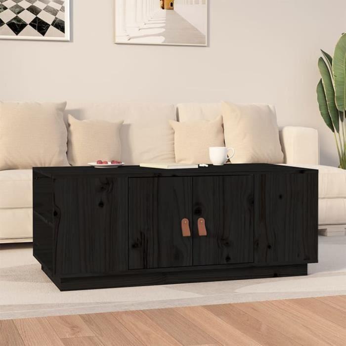 VidaXL Coffee Table Black 100x50x41 Cm Solid Pine Wood 818259